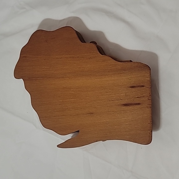 Ornate Hand Carved Wood Collapsible Flower Fruit Basket with Handle - Picture 7 of 7